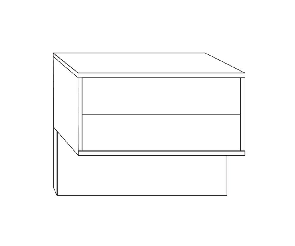 Wiemann Brussels 2 Drawer Bedside Cabinet