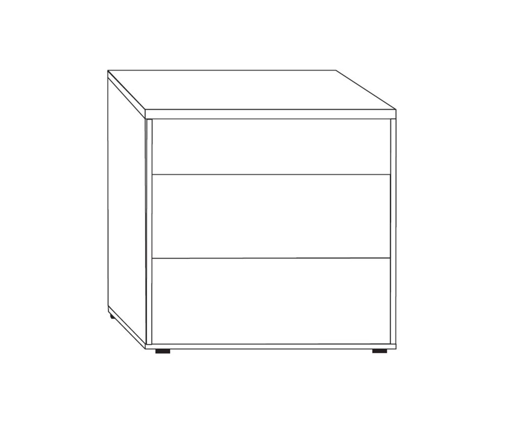 Wiemann Brussels 2.5 Drawer Bedside Cabinet - W 40cm
