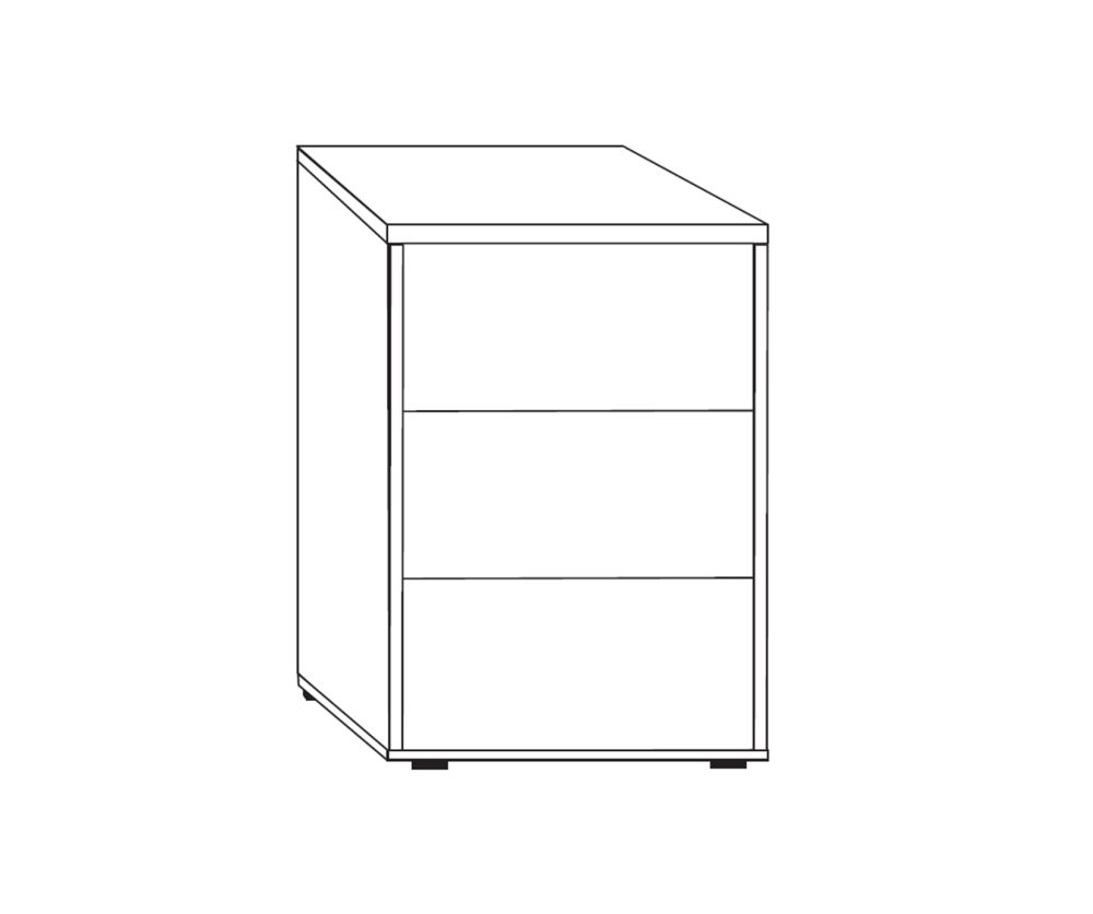 Wiemann Brussels 3 Drawer Bedside Cabinet - W 40cm