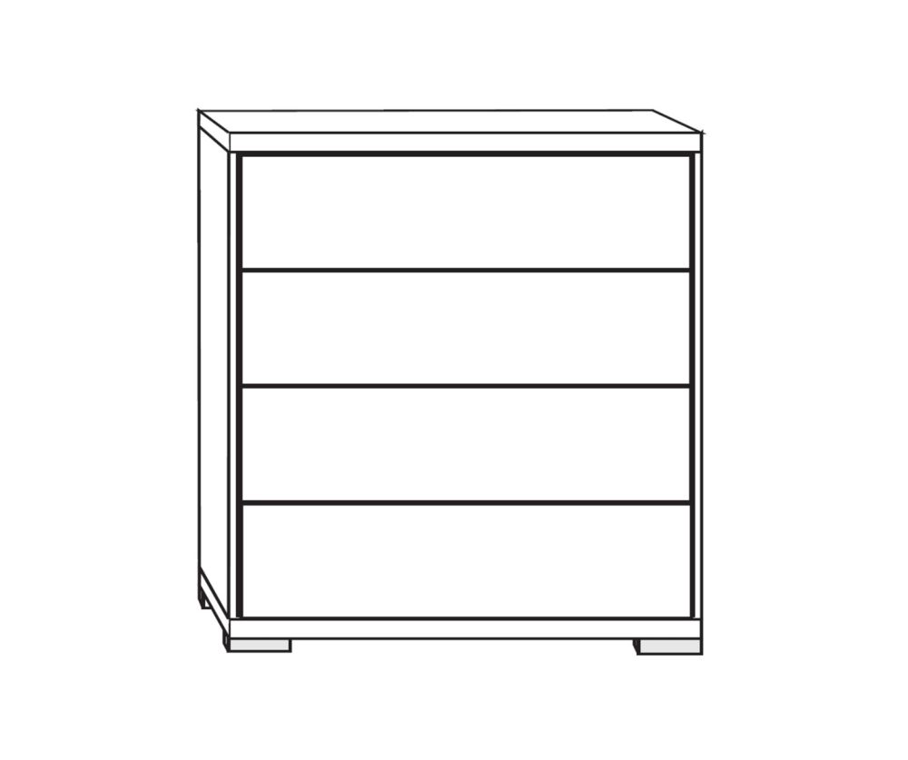 Wiemann Cambridge Sage Green 4 Drawer Chest - W 75cm