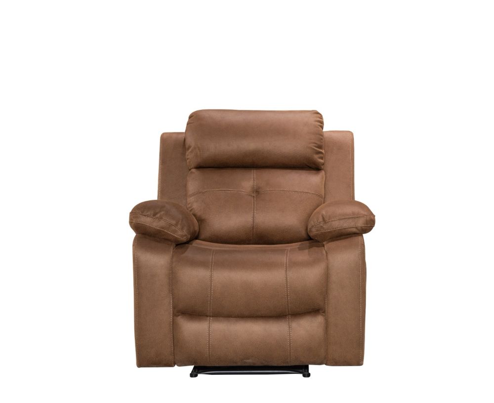 York Chestnut Fabric Recliner 3+2+1 Sofa Set