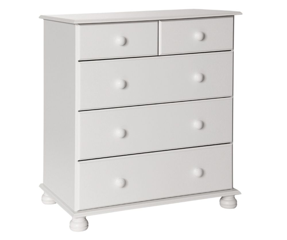 FTG Copenhagen White 2+3 Deep Drawer Chest 