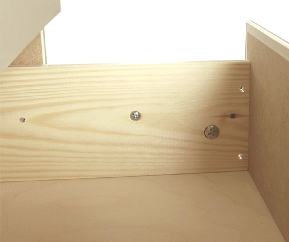 FTG Copenhagen Cream and Pine 2 Door 2 Drawer Combi Wardrobe