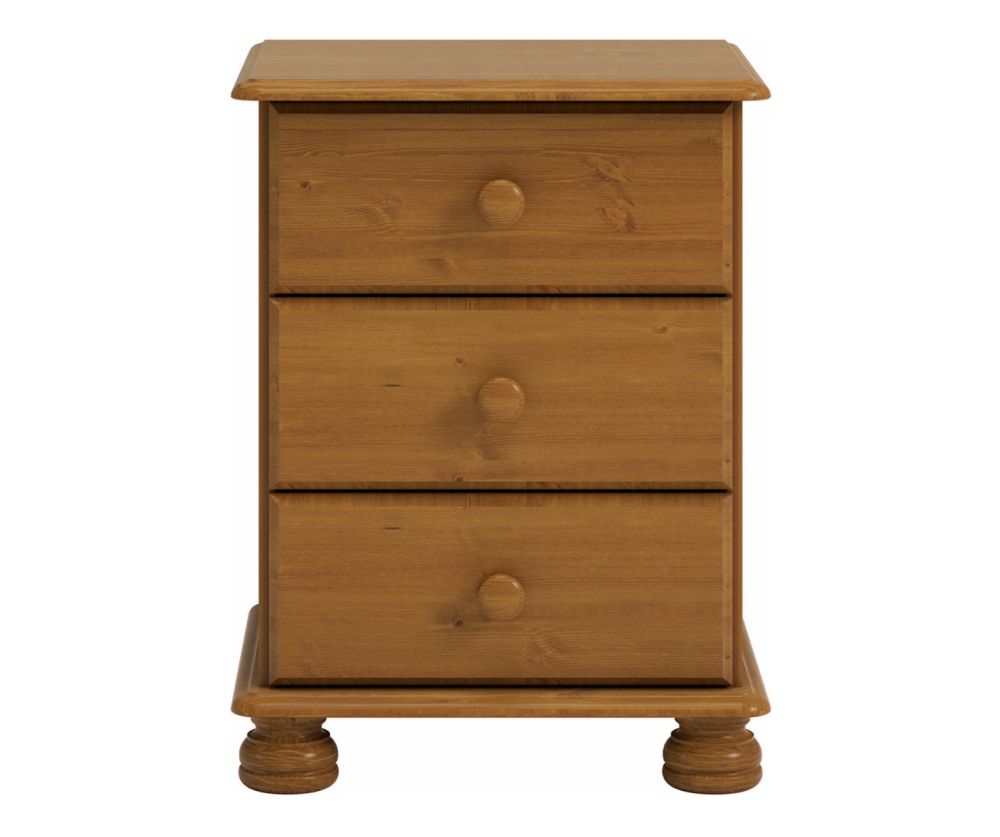 FTG Richmond Pine 3 Drawer Bedside Cabinet