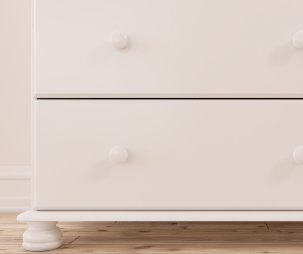 FTG Richmond White 2+3 Deep Drawer Chest