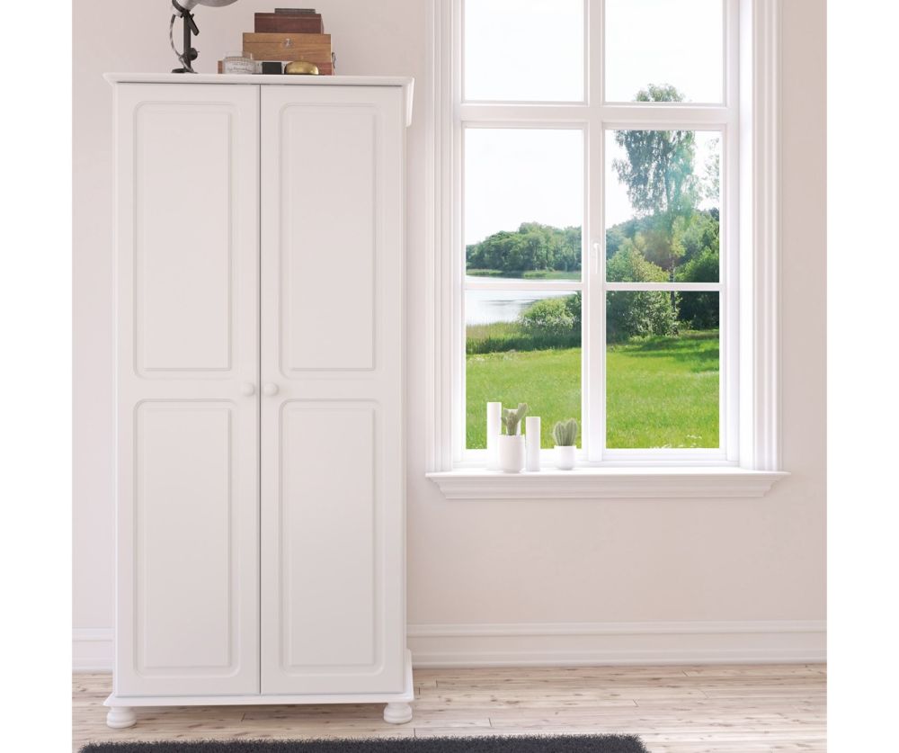 FTG Richmond Off White 2 Door Wardrobe