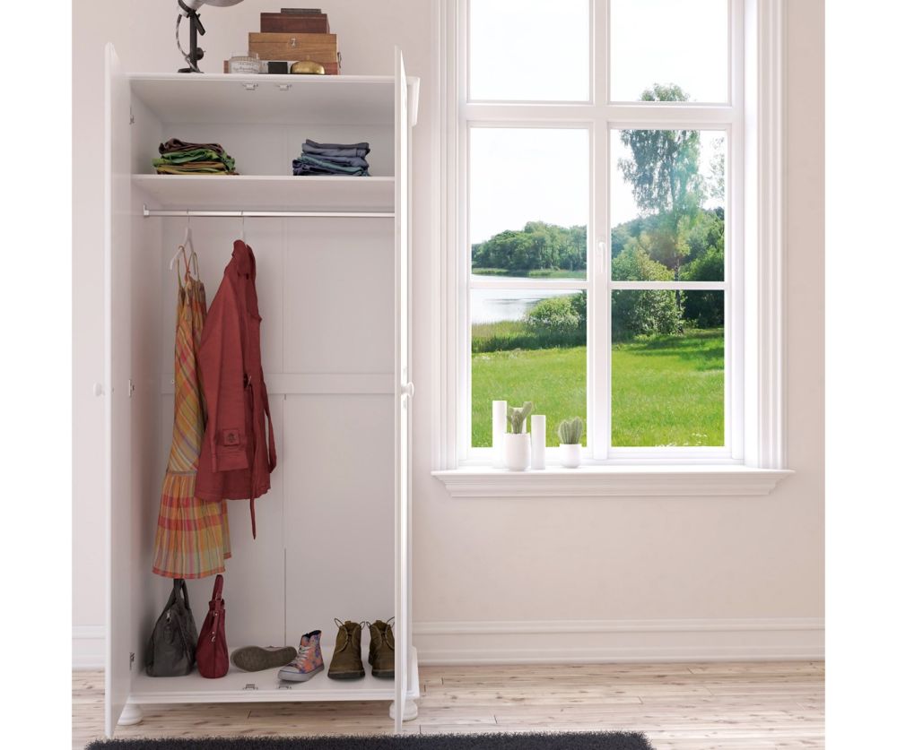 FTG Richmond Off White 2 Door Wardrobe