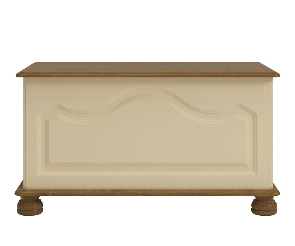 FTG Richmond Cream and Pine Ottoman 