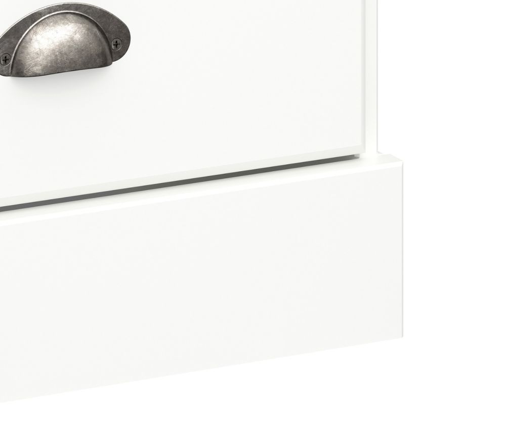 FTG Nola White and Pine 5 Drawer Chest 