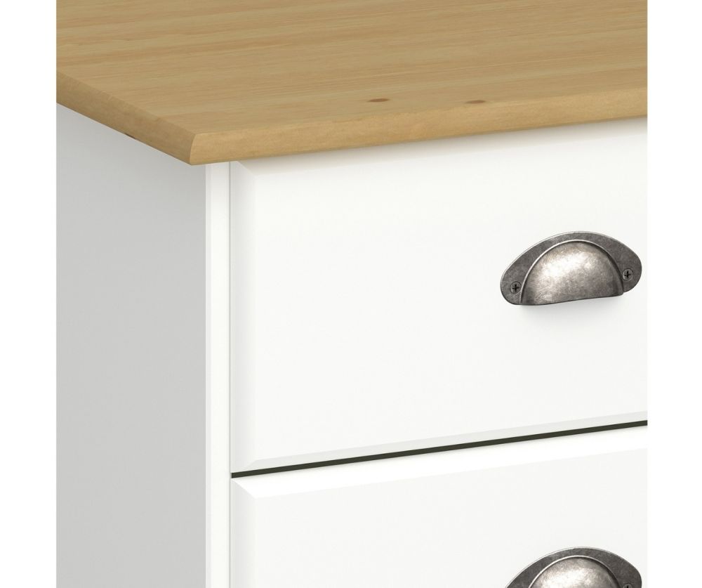 FTG Nola White and Pine 4+2 Drawer Chest 