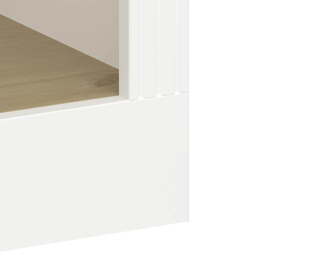 FTG Nola White and Pine 4 Shelf Bookcase