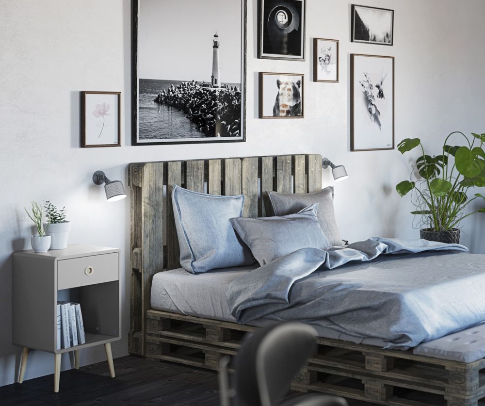 FTG Softline Grey 1 Drawer Chest 