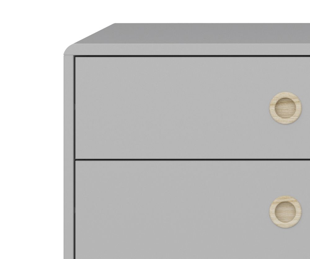 FTG Softline Grey 5 Drawer Narrow Chest 