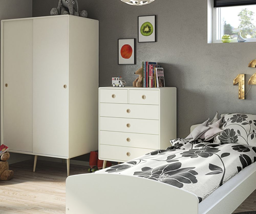 FTG Softline Off White 2+4 Drawer Chest 