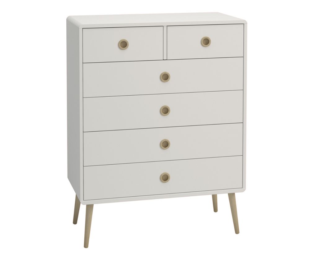 FTG Softline Off White 2+4 Drawer Chest 