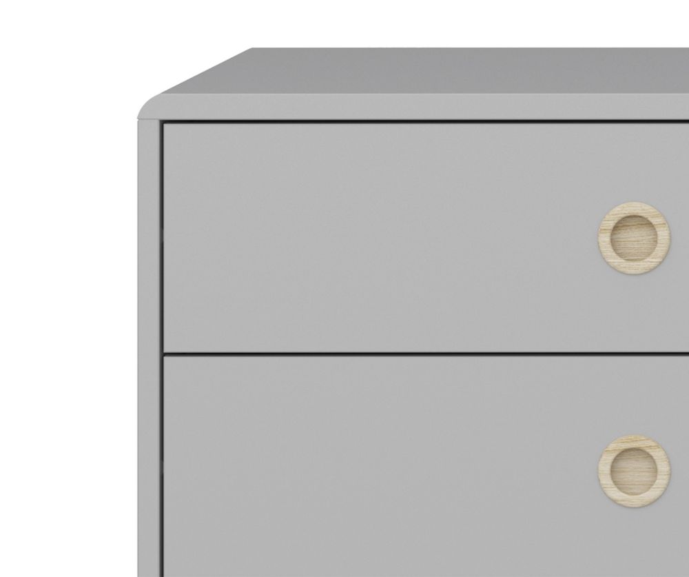 FTG Softline Grey 4 + 4 Drawer Wide Chest 