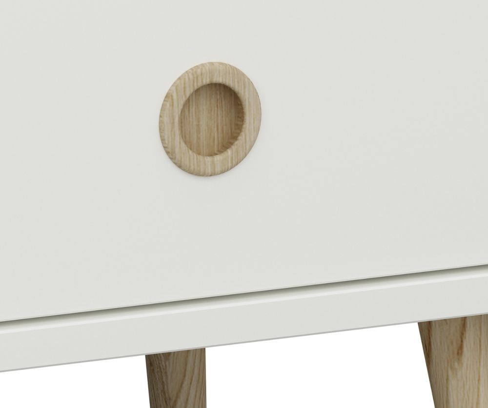 FTG Softline Off White 2 Drawer Standard Desk 