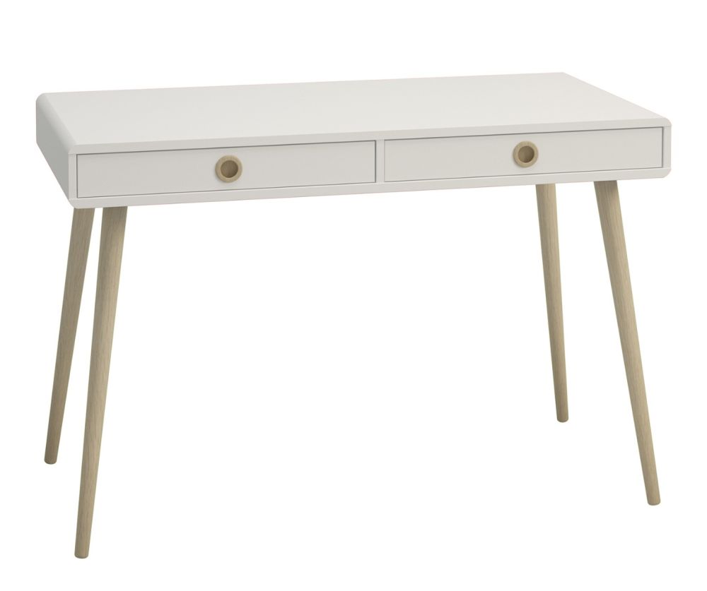 FTG Softline Off White 2 Drawer Standard Desk 