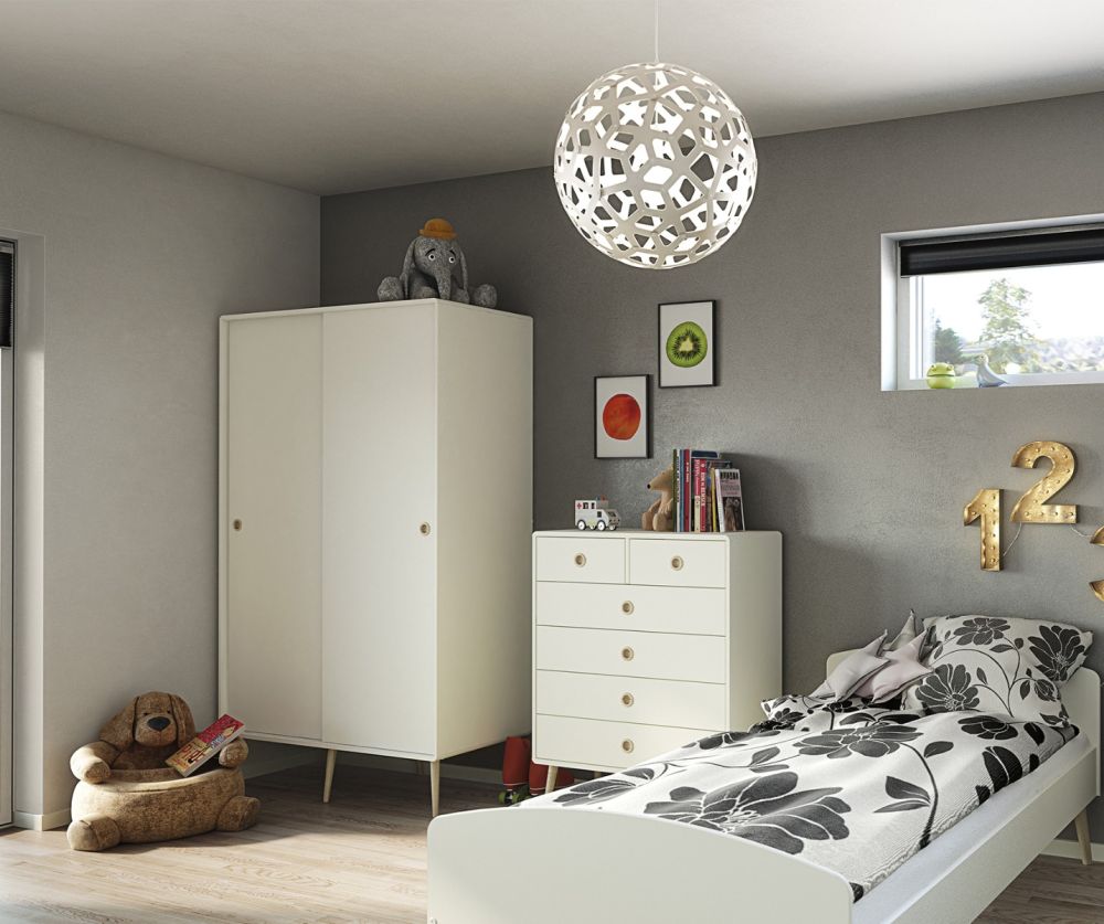 FTG Softline Off White 2 Door Sliding Wardrobe