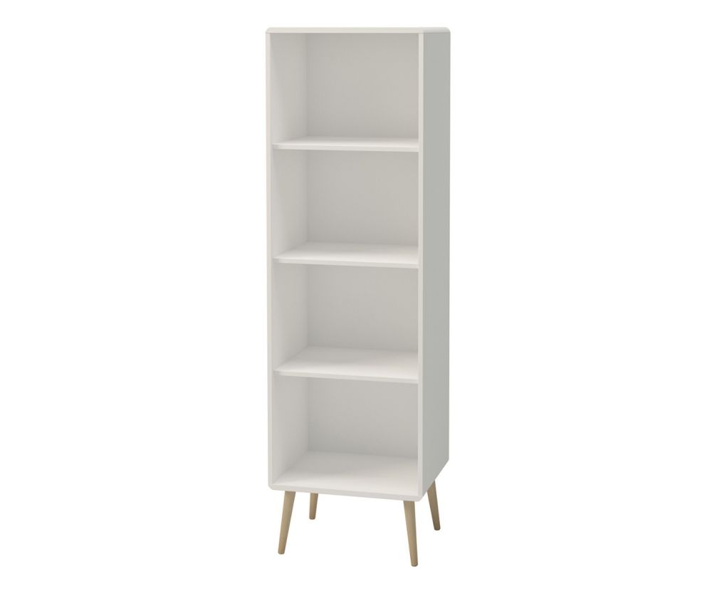 FTG Softline Off White Narrow Bookcase