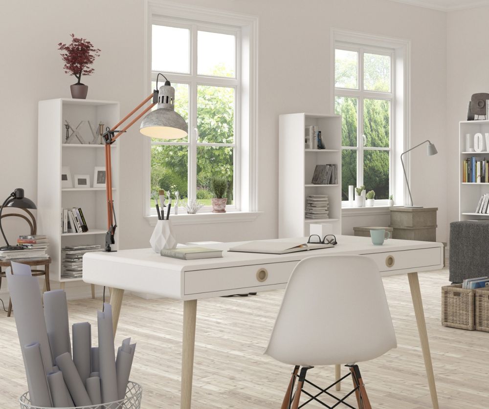 FTG Softline Off White Narrow Bookcase