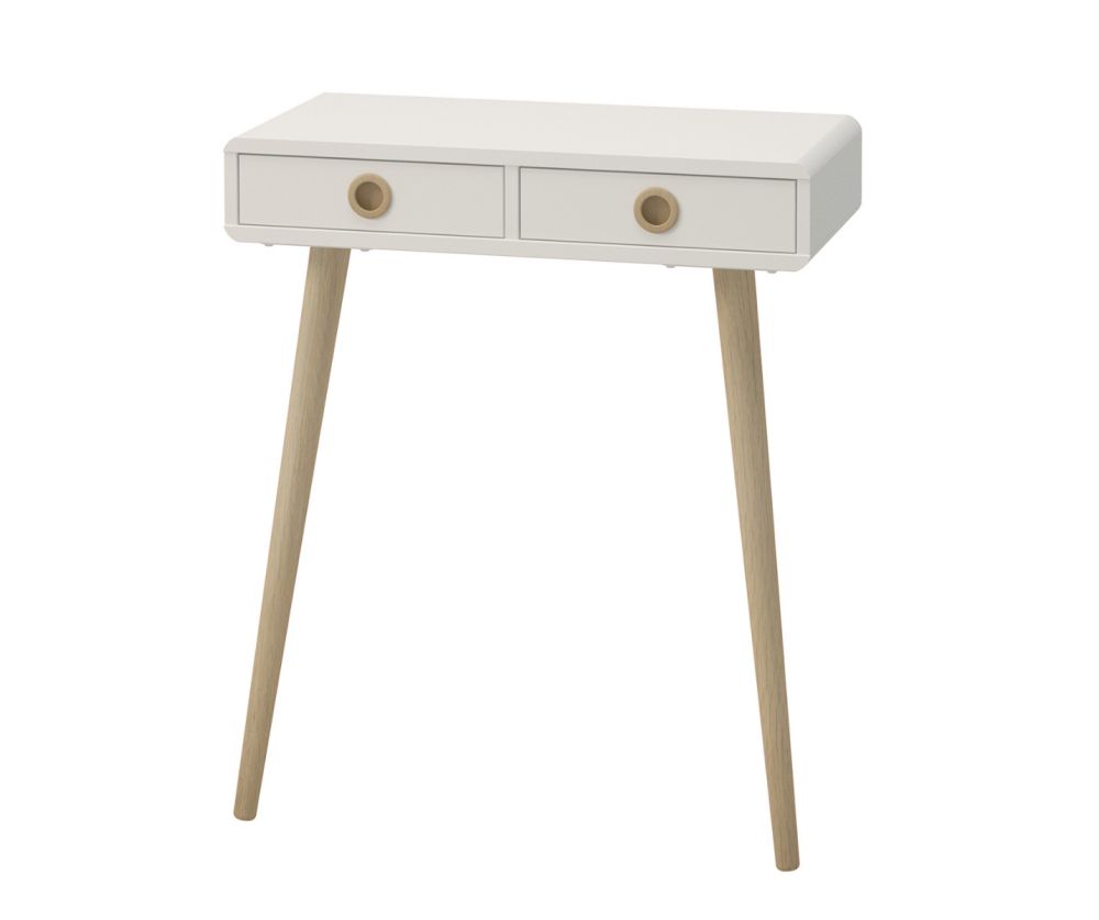 FTG Softline Off White 2 Drawer Low Hall Table