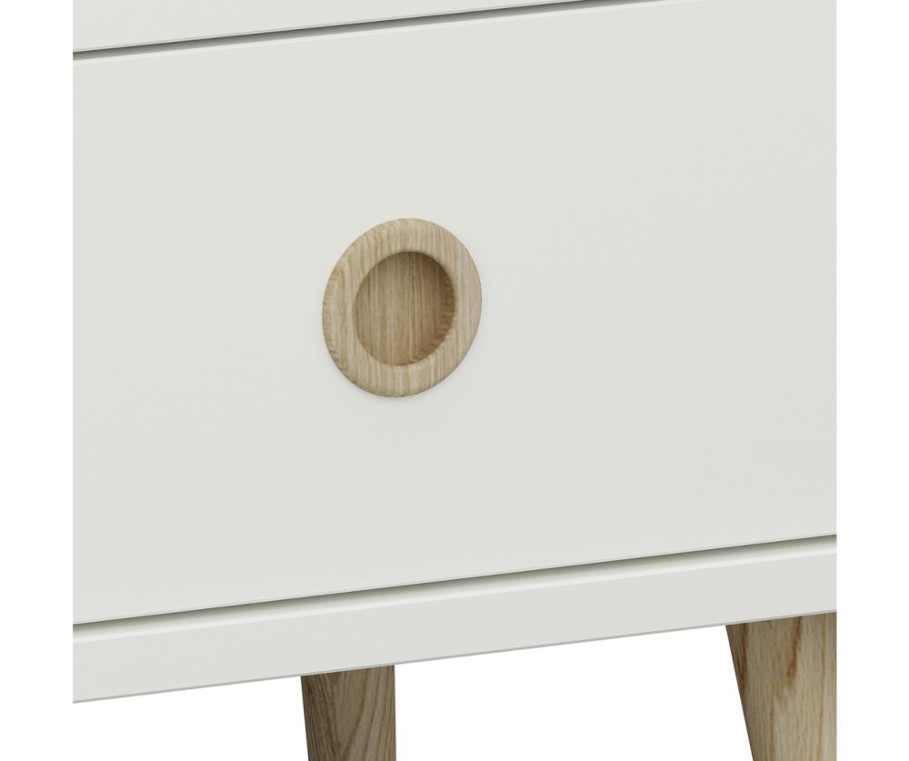 FTG Softline Off White 2 Drawer Low Hall Table