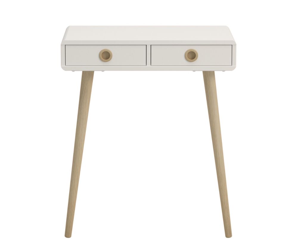 FTG Softline Off White 2 Drawer Low Hall Table