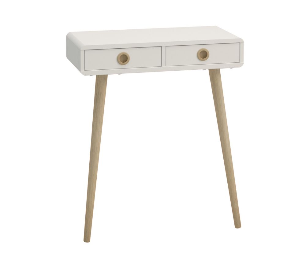 FTG Softline Off White 2 Drawer Low Hall Table
