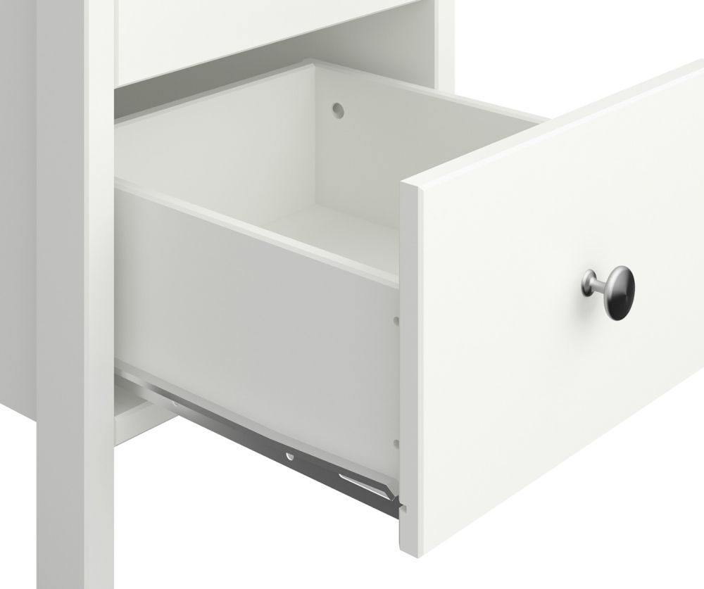 FTG Tromso Off White 3 Drawer Bedside Cabinet