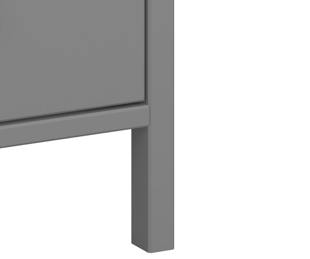 FTG Tromso Grey 3 Drawer Bedside Cabinet