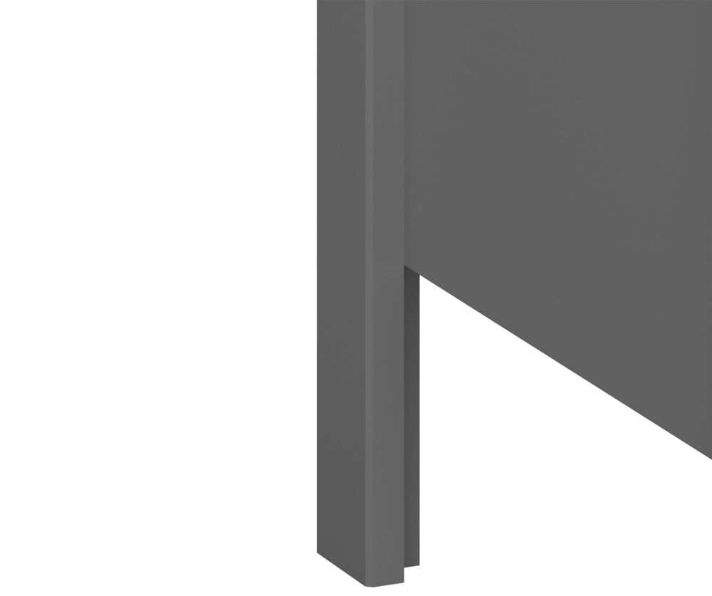 FTG Tromso Grey 3 Drawer Bedside Cabinet