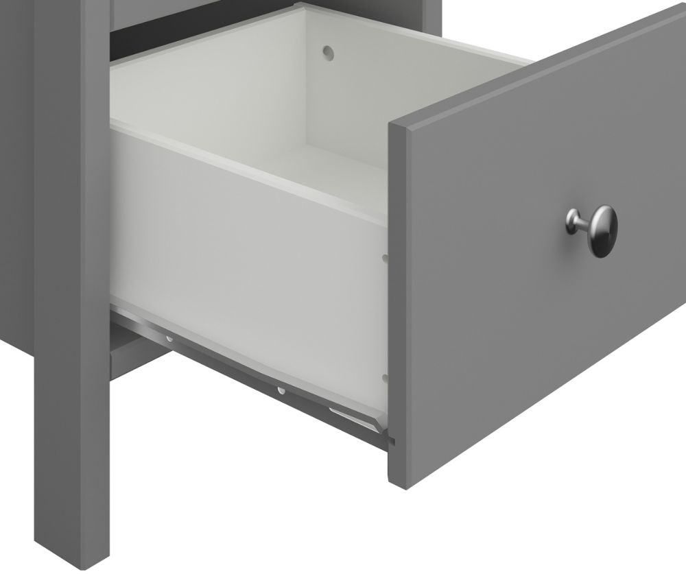 FTG Tromso Grey 5 Drawer Narrow Chest