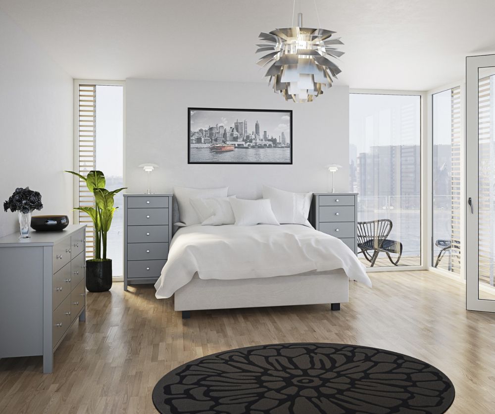 FTG Tromso Grey 2 Door Wardrobe 