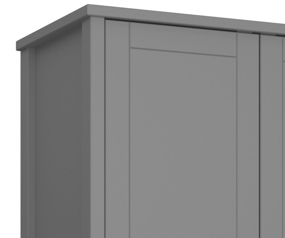 FTG Tromso Grey 3 Door Wardrobe 