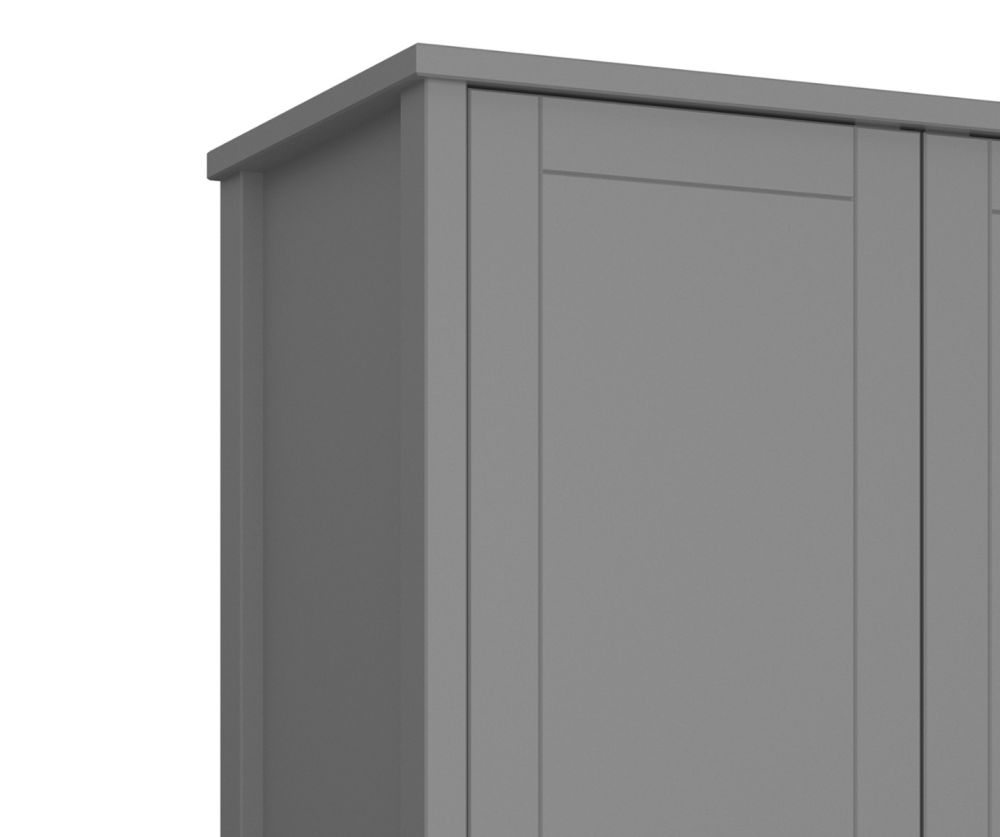 FTG Tromso Grey 2 Door 2 Drawer Combi Wardrobe 