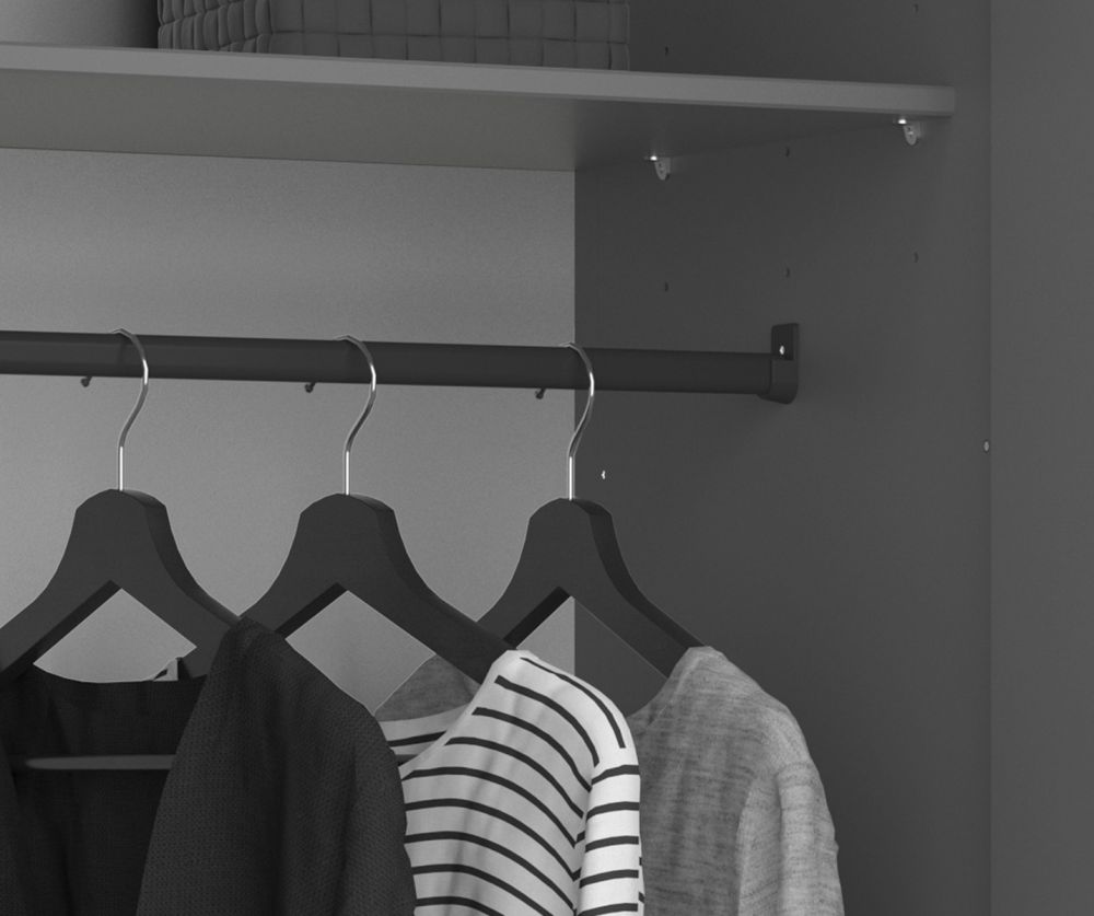 FTG Tromso Grey 2 Door 2 Drawer Combi Wardrobe 
