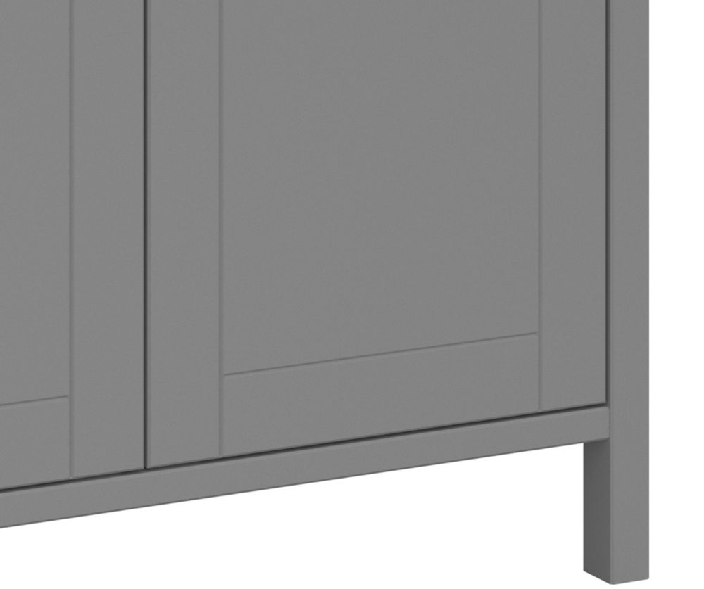 FTG Tromso Grey 2 Door 2 Drawer Combi Wardrobe 