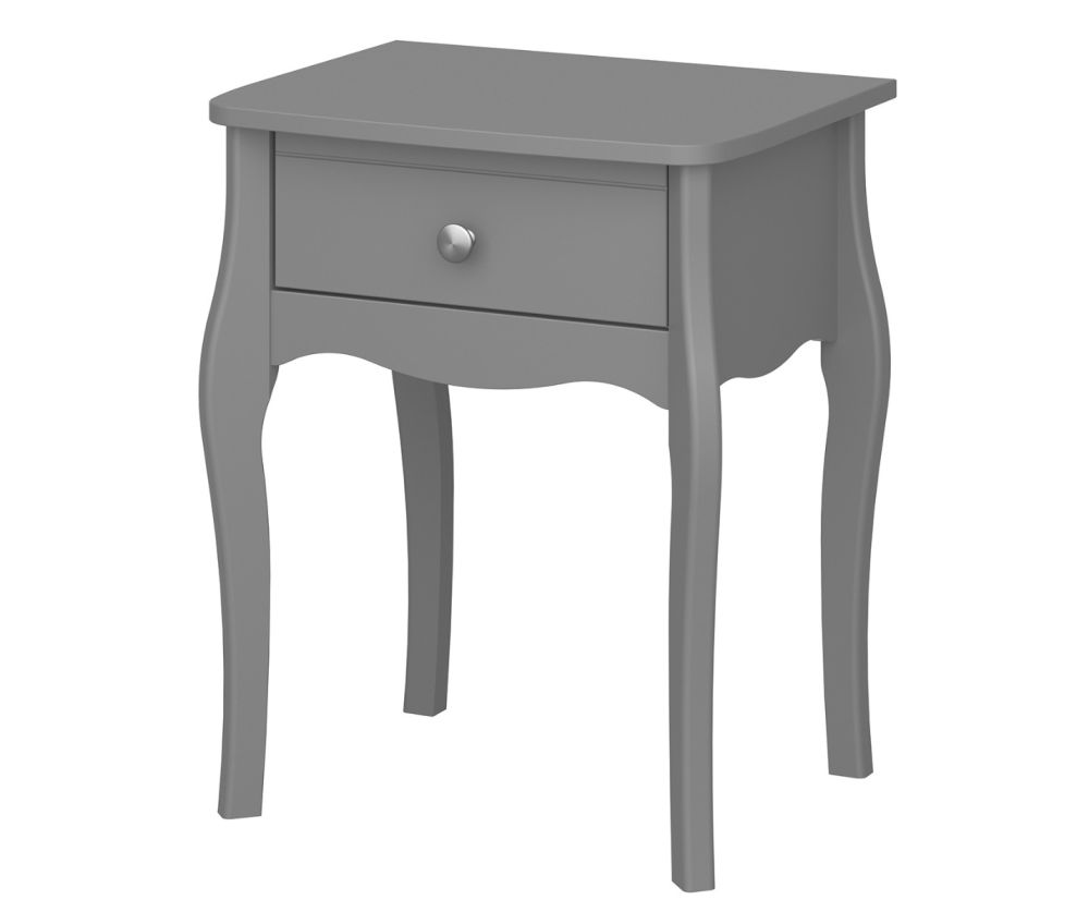 FTG Baroque Grey 1 Drawer Nightstand 