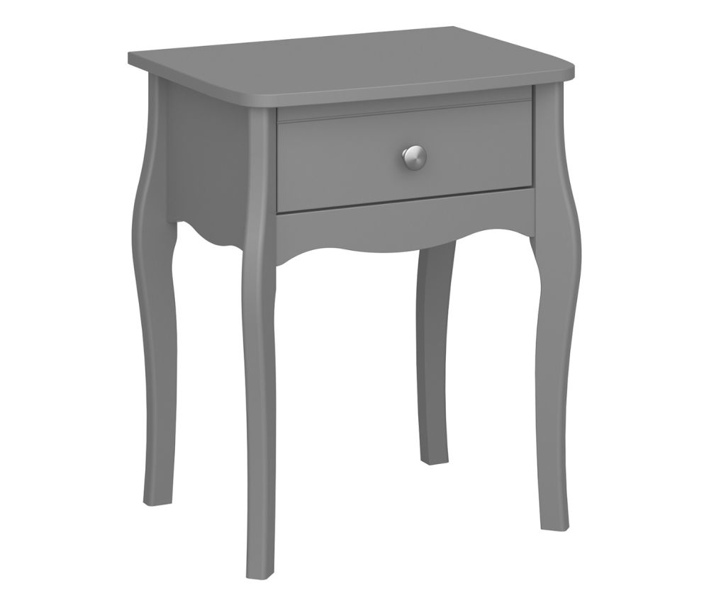 FTG Baroque Grey 1 Drawer Nightstand 