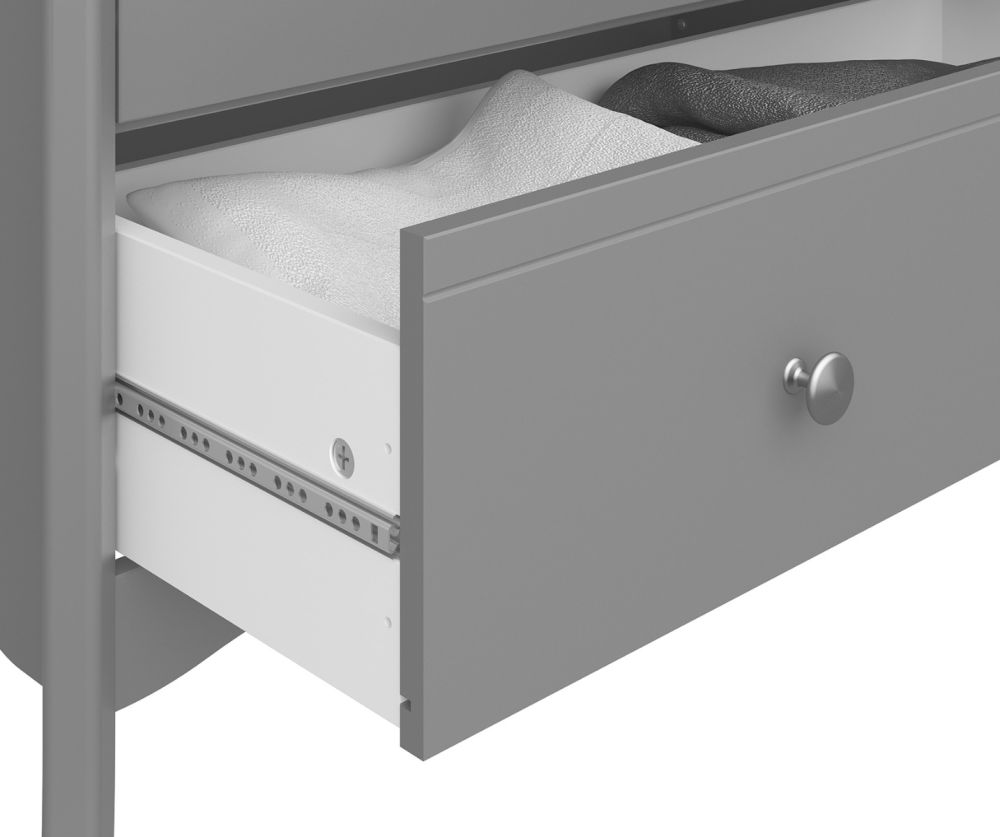 FTG Baroque Grey 3 Drawer Wide Chest