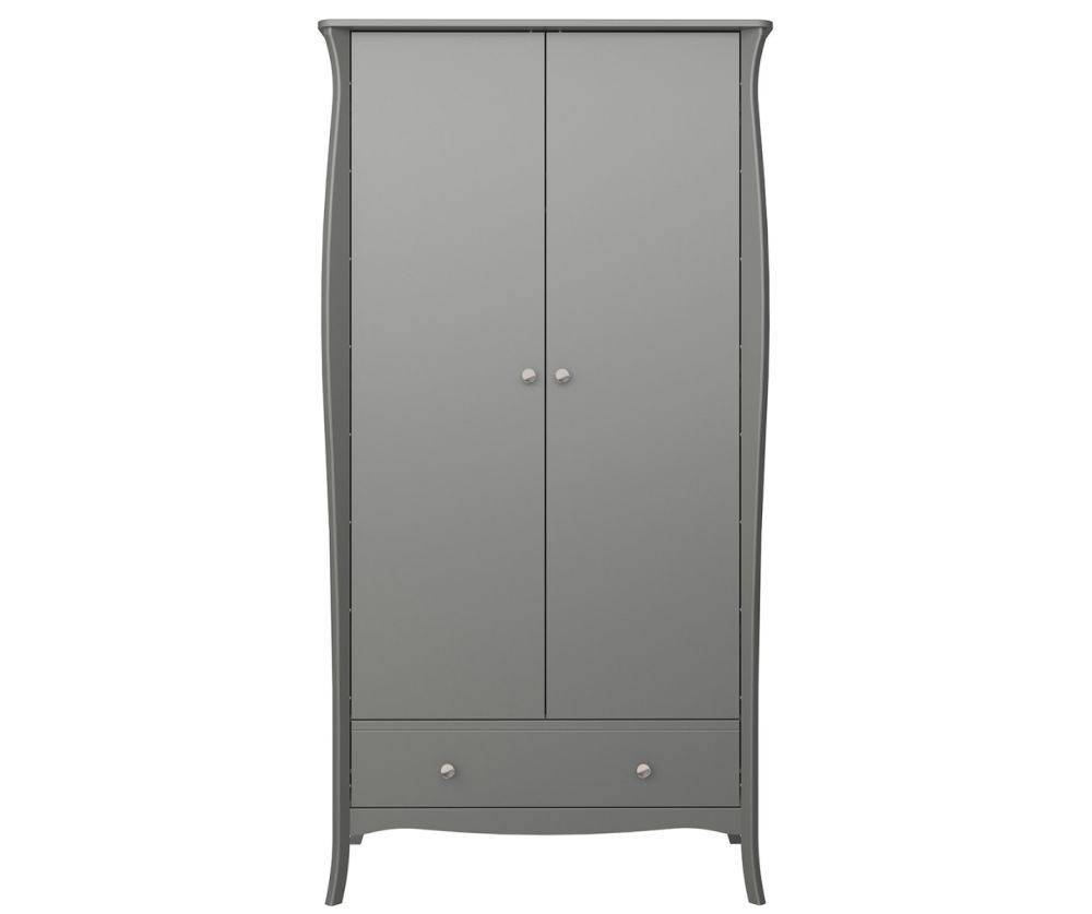 FTG Baroque Grey 2 Door 1 Drawer Combi Wardrobe