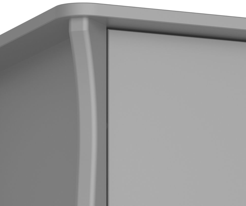 FTG Baroque Grey 3 Door 2 Drawer Combi Wardrobe