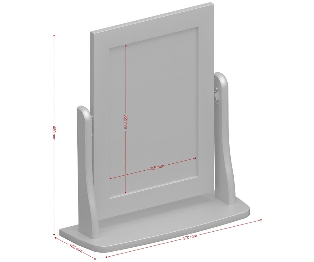 FTG Baroque Grey 1 Drawer Vanity with Mirror and Stool