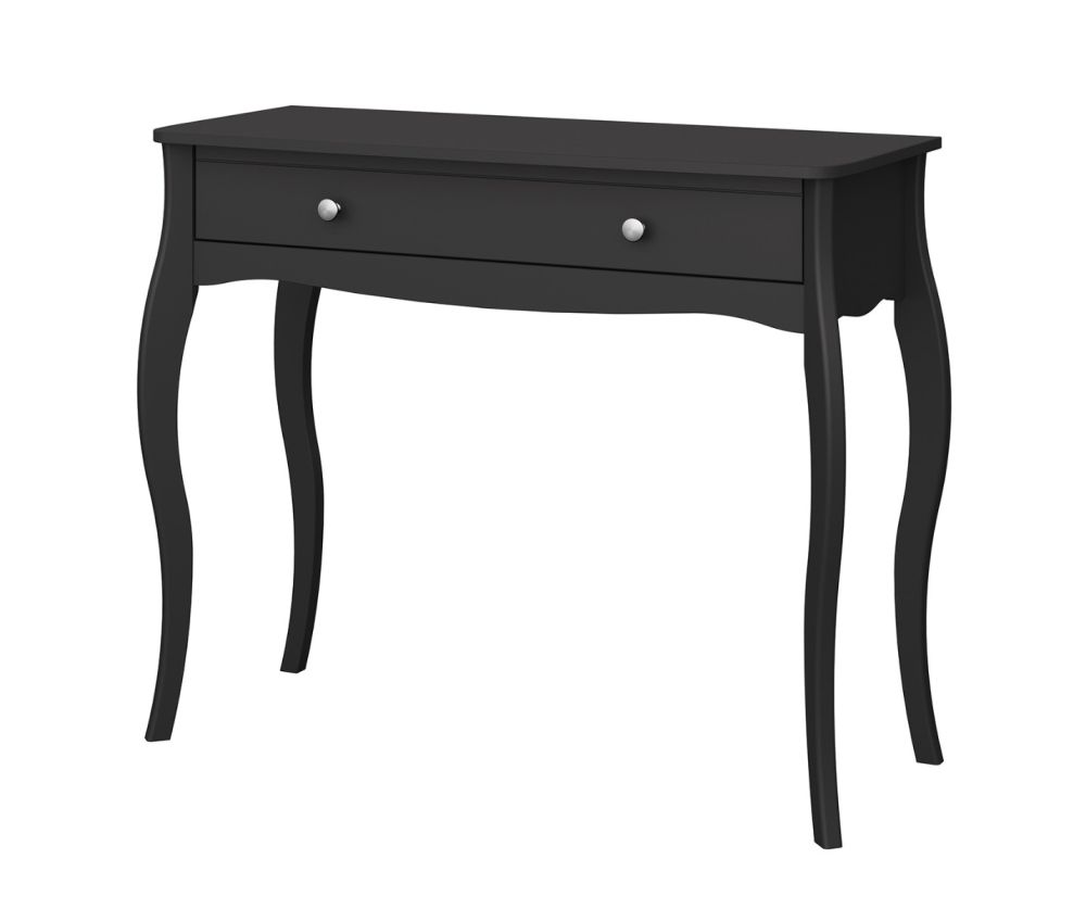 FTG Baroque Black 1 Drawer Vanity 