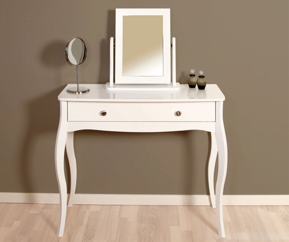 FTG Baroque White 1 Drawer Vanity 