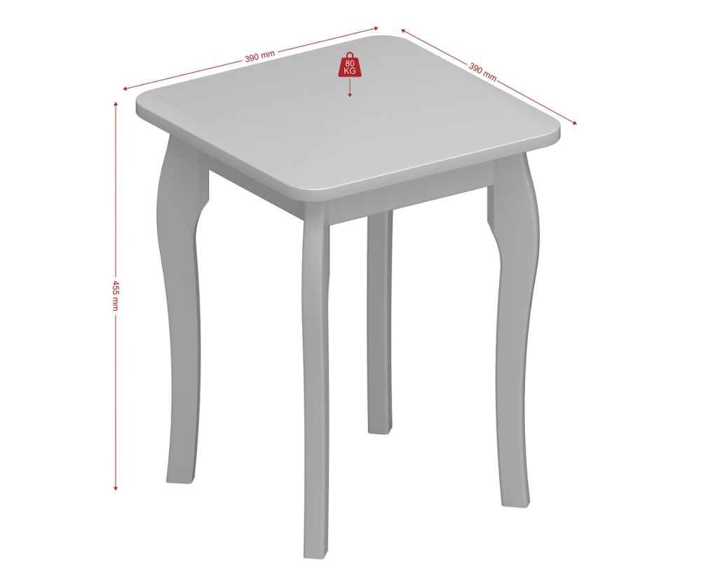 FTG Baroque Black Stool 