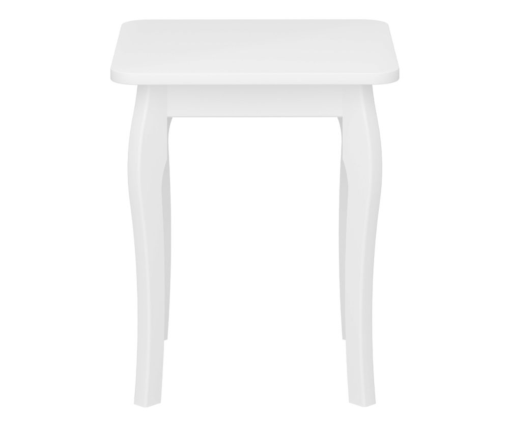FTG Baroque White Stool 