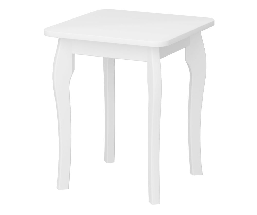 FTG Baroque White Stool 