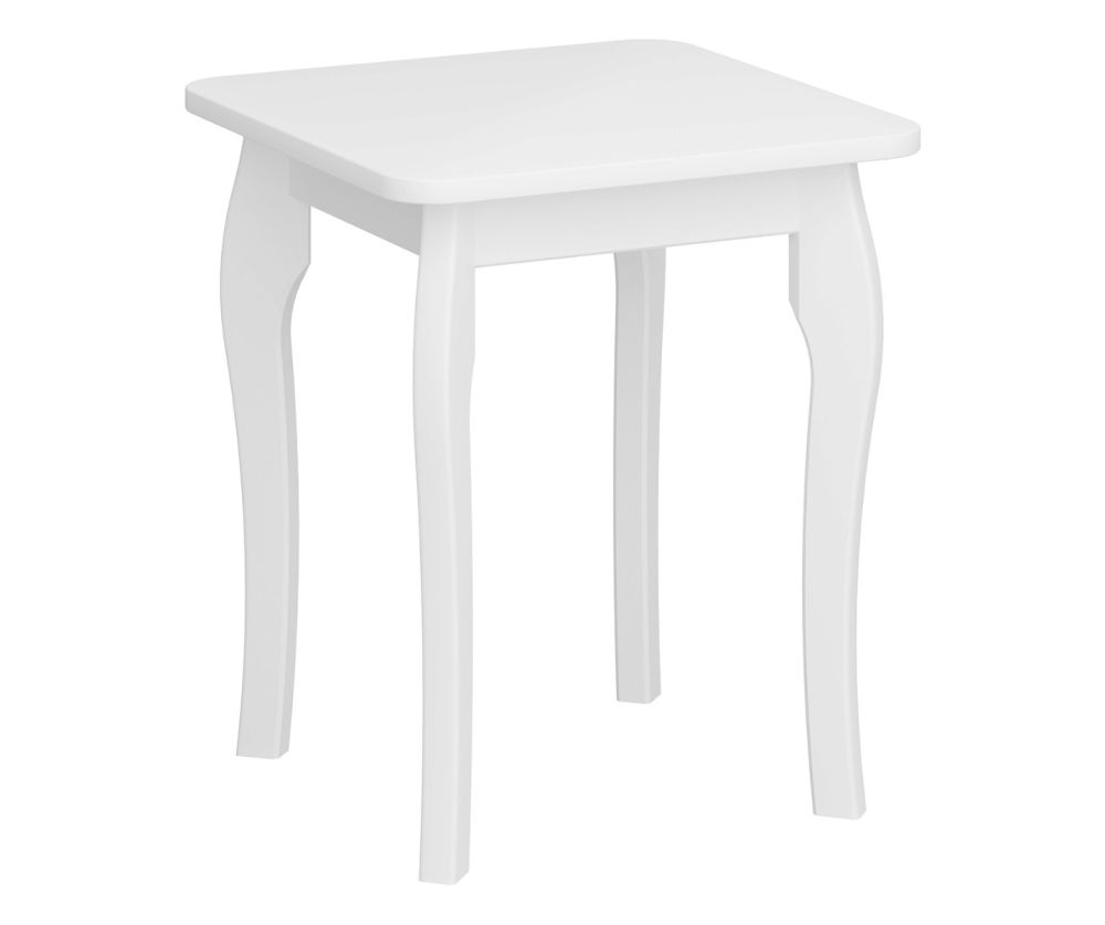 FTG Baroque White Stool 